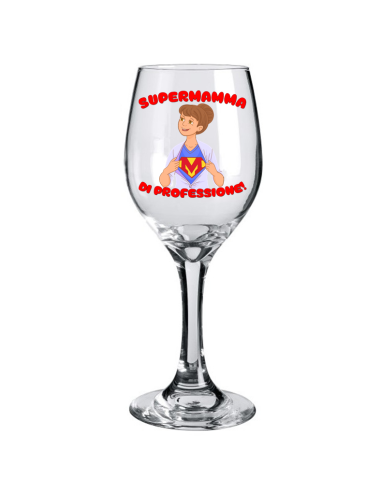 Calice vino vetro "Mamma" in scatola regalo - Modelli assortiti