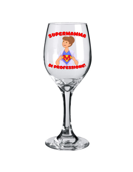 Calice vino vetro "Mamma" in scatola regalo - Modelli assortiti