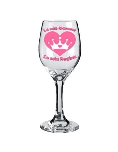 Calice vino vetro "Mamma" in scatola regalo - Modelli assortiti