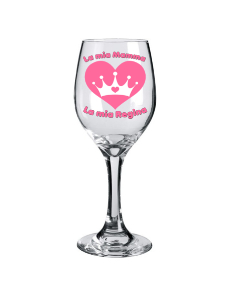 Calice vino vetro "Mamma" in scatola regalo - Modelli assortiti