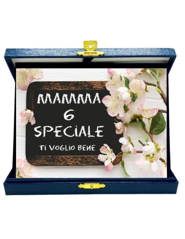 Targa con cofanetto Cm. 21x17 - Mamma 6 Speciale