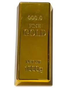 Lingotto d'oro in plastica Cm. 15x6x4 "Mamma sei il mio tesoro" 2