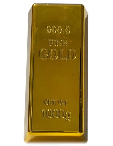 Lingotto d'oro in plastica Cm. 15x6x4 "Mamma sei il mio tesoro"