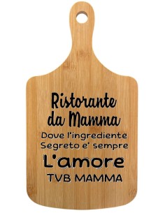 Tagliere in bambu' Cm. 32x18 "Ristorante Da Mamma"