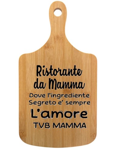 Tagliere in bambu' Cm. 32x18 "Ristorante Da Mamma"