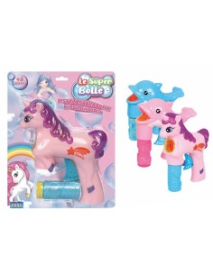 Pistola sparabolle a frizione 3D Unicorno / Delfino - Soggetti assortiti