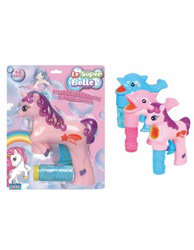 Pistola sparabolle a frizione 3D Unicorno / Delfino - Soggetti assortiti