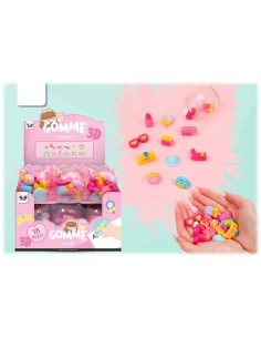 Gommine mini 3D "Make Up" in barattolino da 18 pezzi
