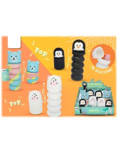 Astuccio in silicone espandibile "Animal" Cm. 12x6,5 chiuso - Cm. 19 aperto - Soggetti assortiti