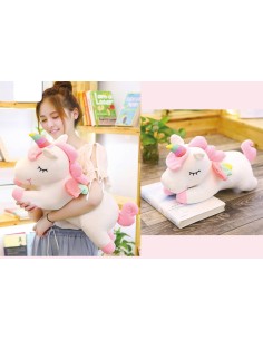 Peluche Unicorno ultrasoft steso Cm. 60x24x20
