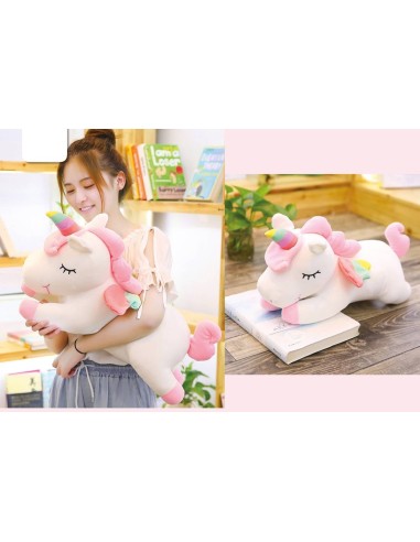 Peluche Unicorno ultrasoft steso Cm. 60x24x20