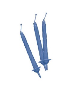 Candeline per torta classica con base Cm. 8 - Blister 12 pezzi - Celeste