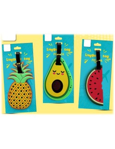 Etichette per valigie in pvc sagomate "Fruit" Cm. 12,5x6,5