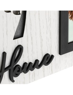 Portafoto in legno Cm. 25x22 "Home" - Foto Cm. 10x15 2