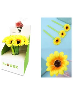 Penna Girasole con gambo flessibile Cm. 17