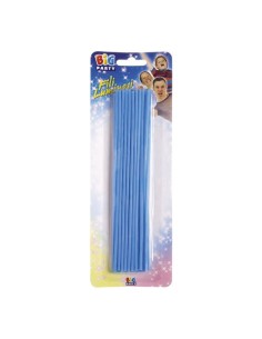 Candeline fili luminosi scintilline Cm. 16 - Blister 20 pezzi - Celeste