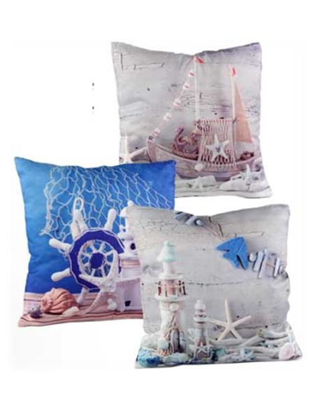 Cuscino quadrato tessuto Cm. 40x40 - Mare - Soggetti assortiti