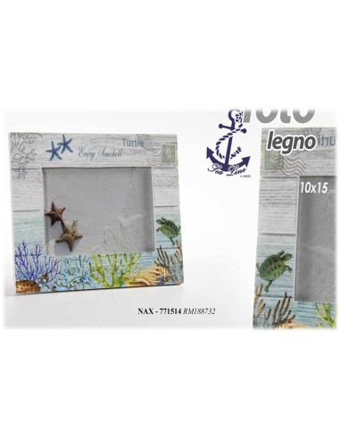 Portafoto in legno "Mare" Cm. 21x16