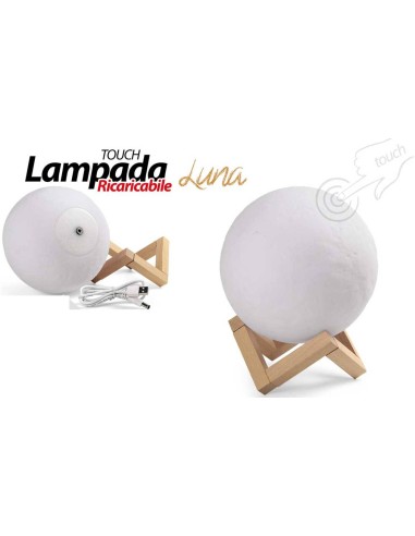 Lampada touch "Luna" Cm. 15 con cavo usb