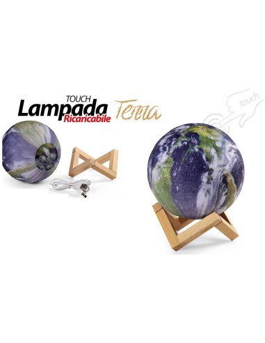 Lampada touch "Mondo" Cm. 15 con cavo usb