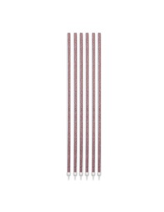 Candeline per torta Fili luminosi glitterati Cm. 16 con base - Blister 16 pezzi - Rosa Gold