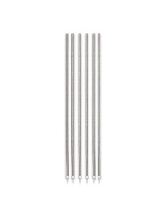 Candeline per torta Fili luminosi glitterati Cm. 16 con base - Blister 16 pezzi - Argento Silver