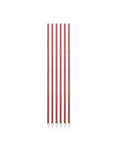 Candeline per torta Fili luminosi glitterati Cm. 16 con base - Blister 16 pezzi - Rosso