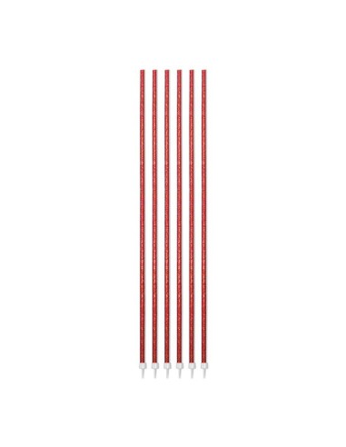 Candeline per torta Fili luminosi glitterati Cm. 16 con base - Blister 16 pezzi - Rosso