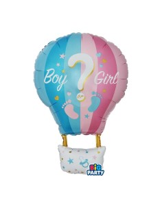 Palloncino mylar Cm. 54x87 - Mongolfiera Boy or Girl Gender Reveal