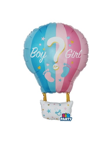 Palloncino mylar Cm. 54x87 - Mongolfiera Boy or Girl Gender Reveal