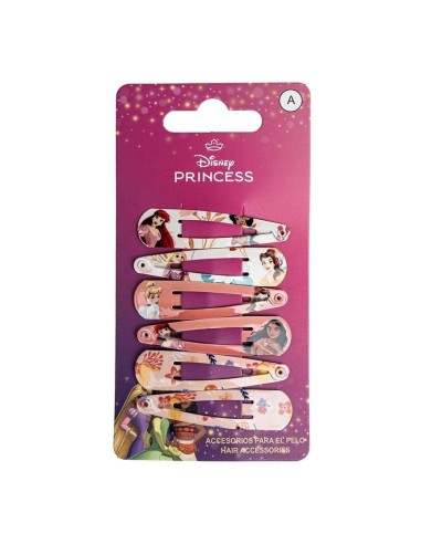 Blister 6 mollette per capelli - Principesse