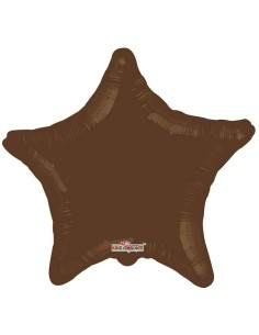 Palloncino mylar tinta unita 18" - Stella - Marrone