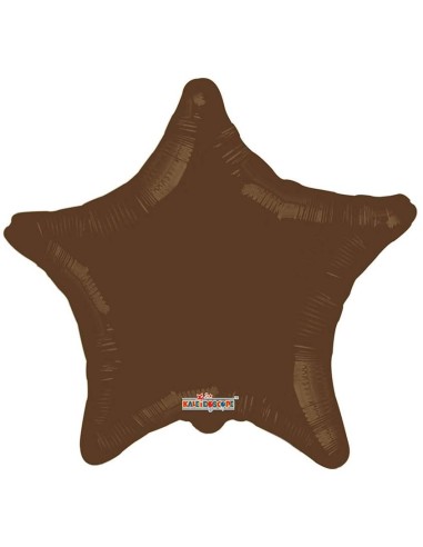 Palloncino mylar tinta unita 18" - Stella - Marrone