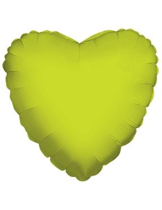 Palloncino mylar tinta unita 18" - Cuore - Verde lime