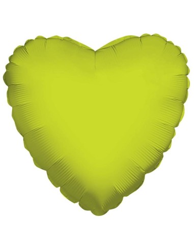 Palloncino mylar tinta unita 18" - Cuore - Verde lime