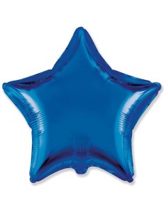Palloncino mylar tinta unita 18" - Stella - Blu