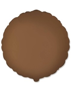 Palloncino mylar tinta unita 18" - Rotondo - Brown satinato