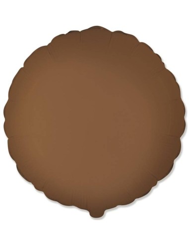 Palloncino mylar tinta unita 18" - Rotondo - Brown satinato