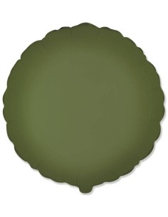 Palloncino mylar tinta unita 18" - Rotondo - Verde oliva satinato