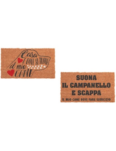Zerbino in cocco Cm. 33x60 - Frasi umoristiche