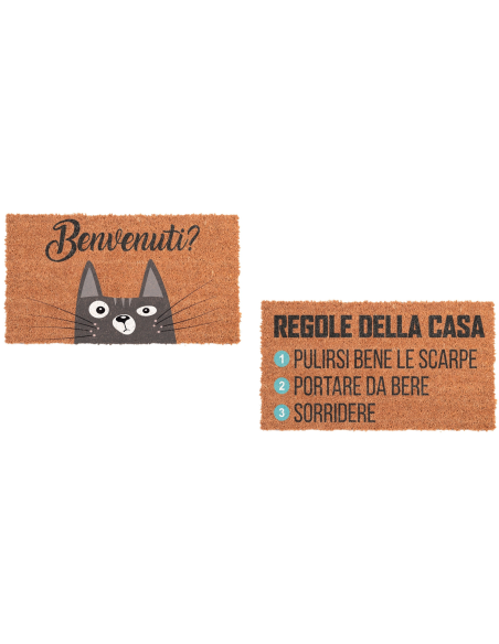 Zerbino in cocco Cm. 33x60 - Frasi umoristiche