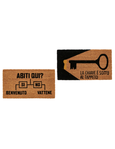 Zerbino in cocco Cm. 33x60 - Frasi umoristiche