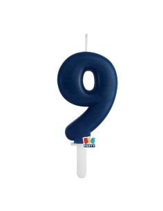 Candelina per torta Tiny Cm. 7 - Blu Navy - Nr. 9