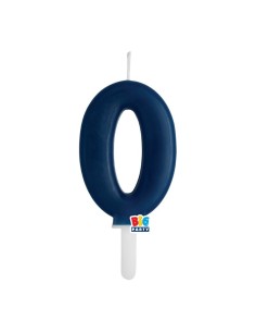Candelina per torta Tiny Cm. 7 - Blu Navy - Nr. 0