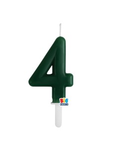 Candelina per torta Tiny Cm. 7 - Verde foresta - Nr. 4