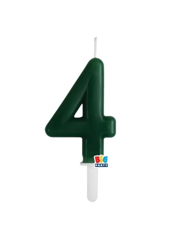 Candelina per torta Tiny Cm. 7 - Verde foresta - Nr. 4