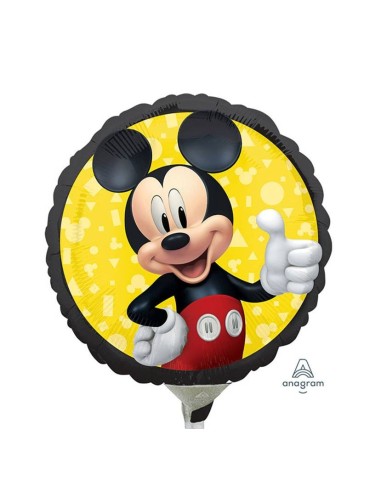 Palloncino myalr minishape 9" - Tondo Mickey forever - Blister 5 pezzi