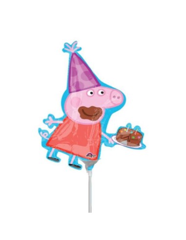 Palloncino mylar minishape 12" - Peppa Pig sagomato - Blister 5 pezzi