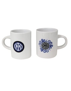 Set 2 tazzine da caffè in ceramica FC Inter logo