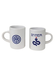 Set 2 tazzine da caffè in ceramica FC Inter logo 2